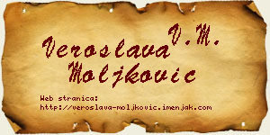 Veroslava Moljković vizit kartica